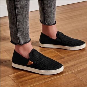Oklukai Pehuela Li Drop Heel Black Mesh Breathable Slip On Slides Size 8